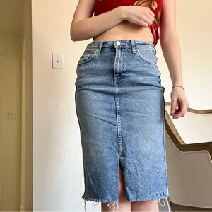 Midi Jean skirt